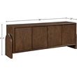 Meridian Furniture Elanor Brown Oak Veneer And Solid Wood Sideboard/Buffet