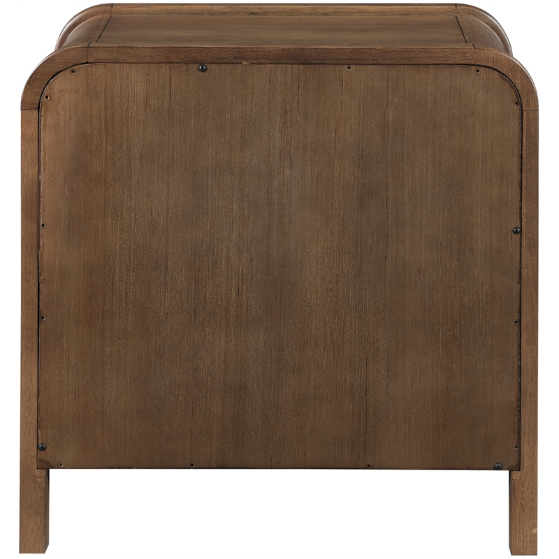 Meridian Furniture Harmony Brown Oak Veneer And Solid Wood Night Stand