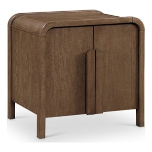 Meridian Furniture Harmony Brown Oak Veneer And Solid Wood Night Stand