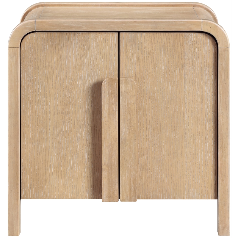 Meridian Furniture Harmony Natural Oak Veneer And Solid Wood Night Stand