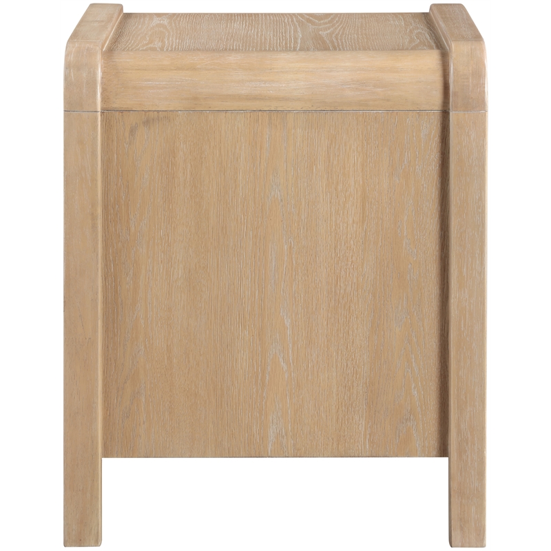 Meridian Furniture Harmony Natural Oak Veneer And Solid Wood Night Stand