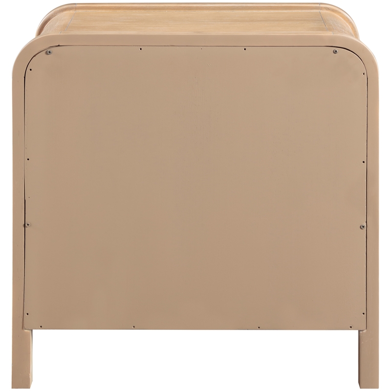 Meridian Furniture Harmony Natural Oak Veneer And Solid Wood Night Stand