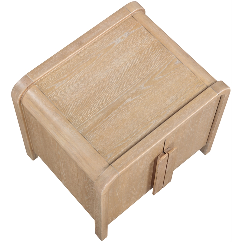 Meridian Furniture Harmony Natural Oak Veneer And Solid Wood Night Stand