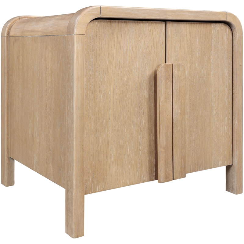 Meridian Furniture Harmony Natural Oak Veneer And Solid Wood Night Stand