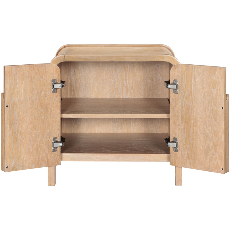 Meridian Furniture Harmony Natural Oak Veneer And Solid Wood Night Stand