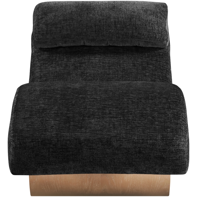 Meridian Furniture Marcella Black Polyester Chaise Lounge