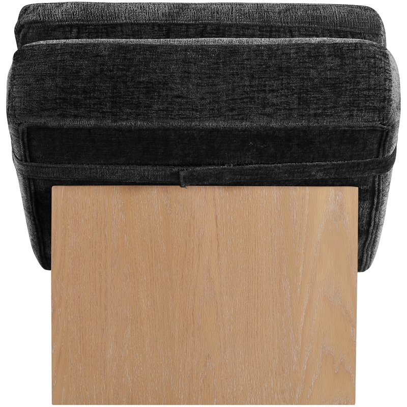 Meridian Furniture Marcella Black Polyester Chaise Lounge