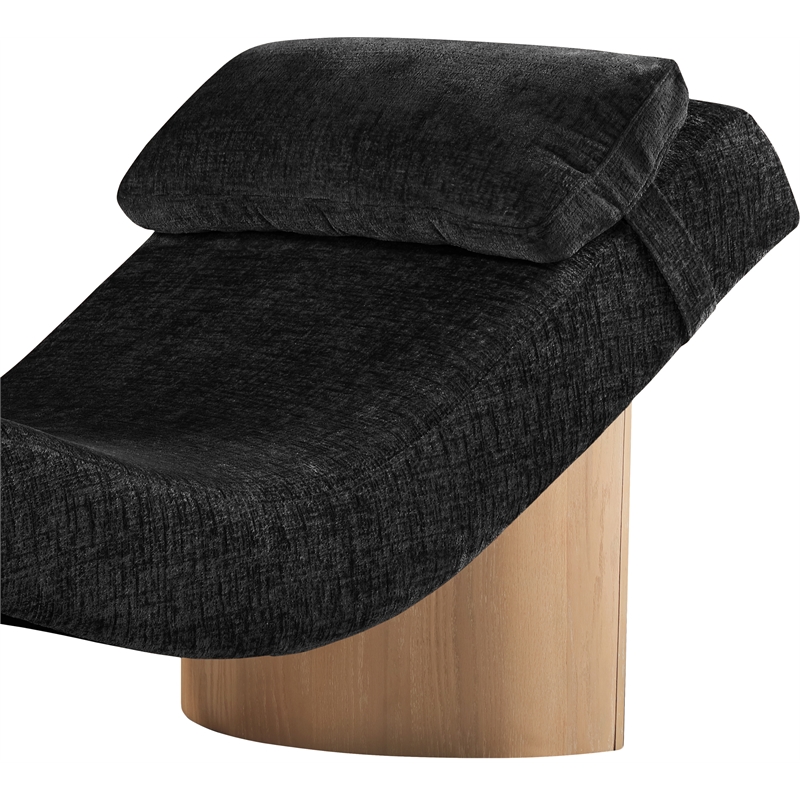 Meridian Furniture Marcella Black Polyester Chaise Lounge