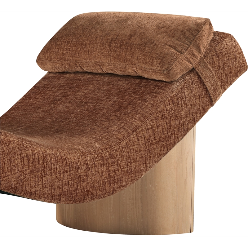 Meridian Furniture Marcella Cognac Polyester Chaise Lounge