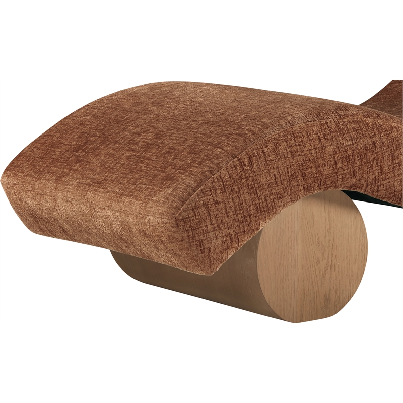 Meridian Furniture Marcella Cognac Polyester Chaise Lounge