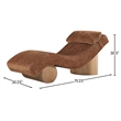 Meridian Furniture Marcella Cognac Polyester Chaise Lounge