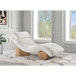 Meridian Furniture Marcella Cream Polyester Chaise Lounge