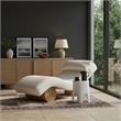 Meridian Furniture Marcella Cream Polyester Chaise Lounge