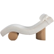 Meridian Furniture Marcella Cream Polyester Chaise Lounge