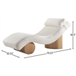 Meridian Furniture Marcella Cream Polyester Chaise Lounge