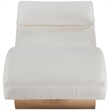 Meridian Furniture Marcella Cream Polyester Chaise Lounge