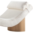 Meridian Furniture Marcella Cream Polyester Chaise Lounge