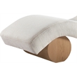 Meridian Furniture Marcella Cream Polyester Chaise Lounge