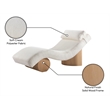 Meridian Furniture Marcella Cream Polyester Chaise Lounge