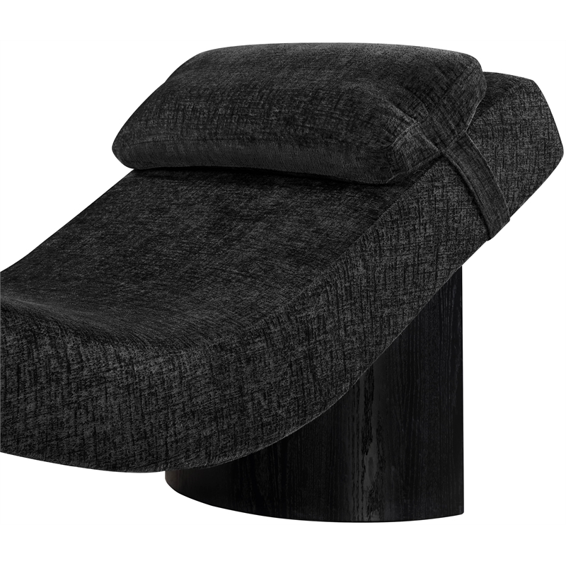 Meridian Furniture Marcella Black Polyester Chaise Lounge