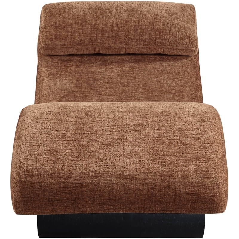 meridian furniture marcella cognac polyester chaise lounge