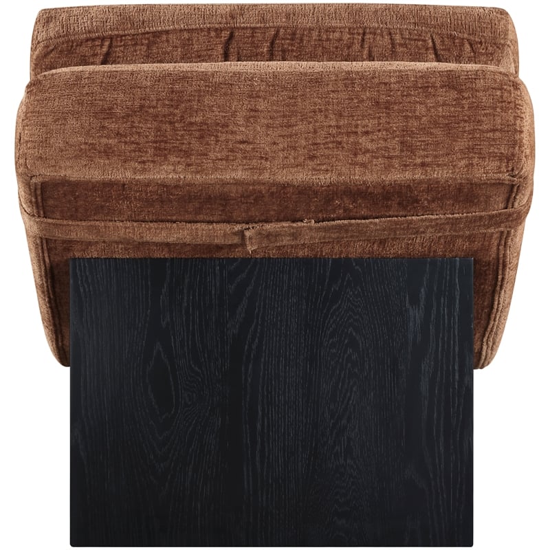 meridian furniture marcella cognac polyester chaise lounge