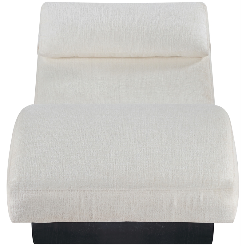 Meridian Furniture Marcella Cream Polyester Chaise Lounge