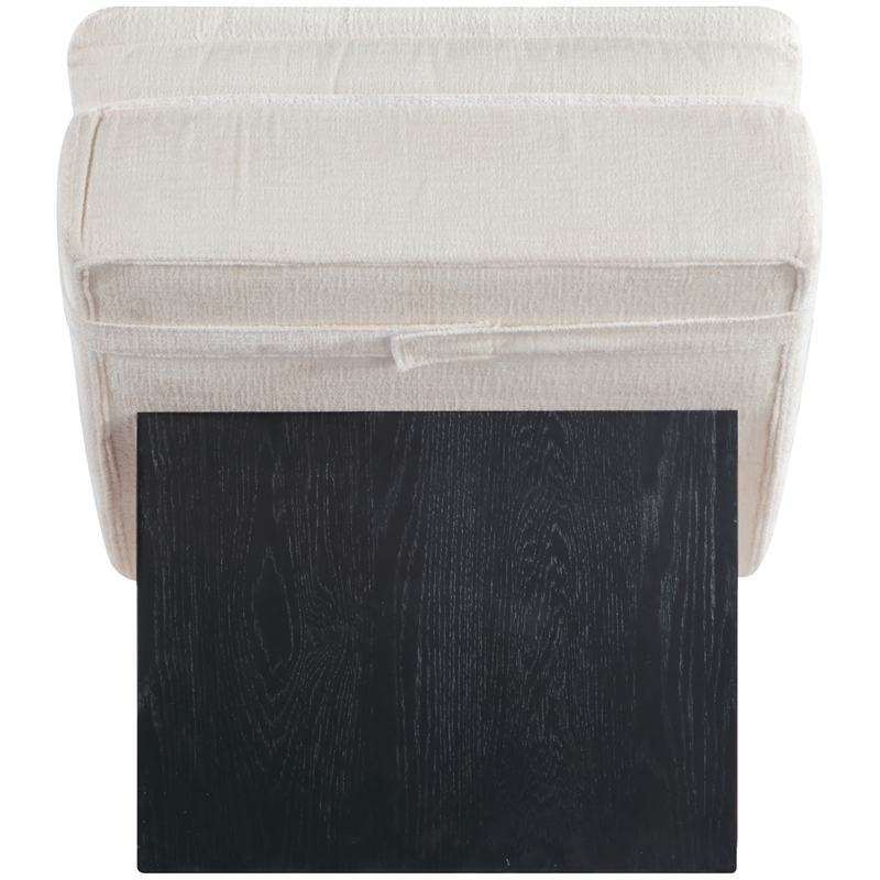 Meridian Furniture Marcella Cream Polyester Chaise Lounge