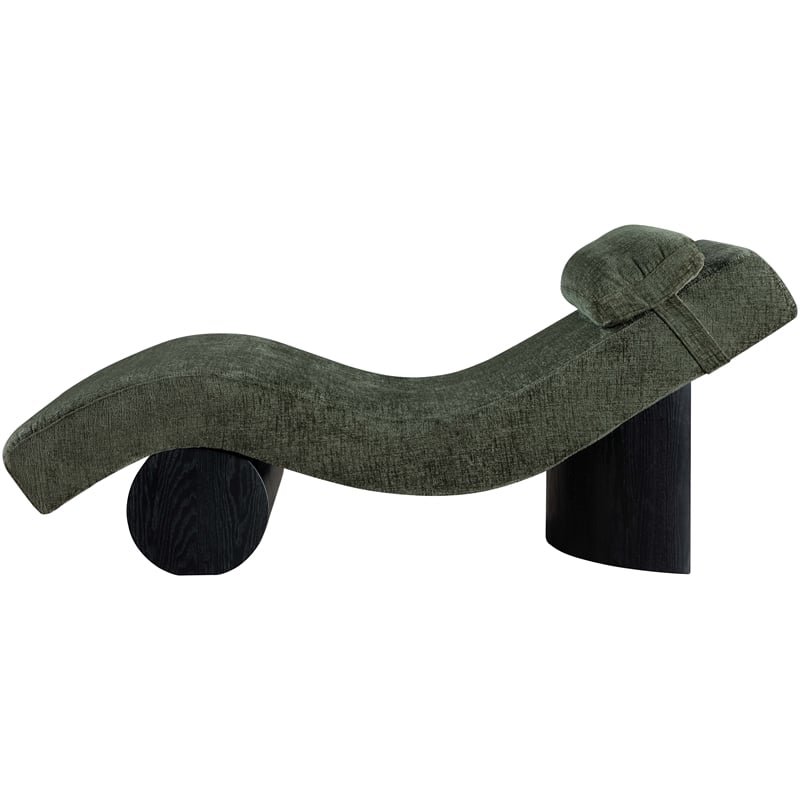 Meridian Furniture Marcella Green Polyester Chaise Lounge