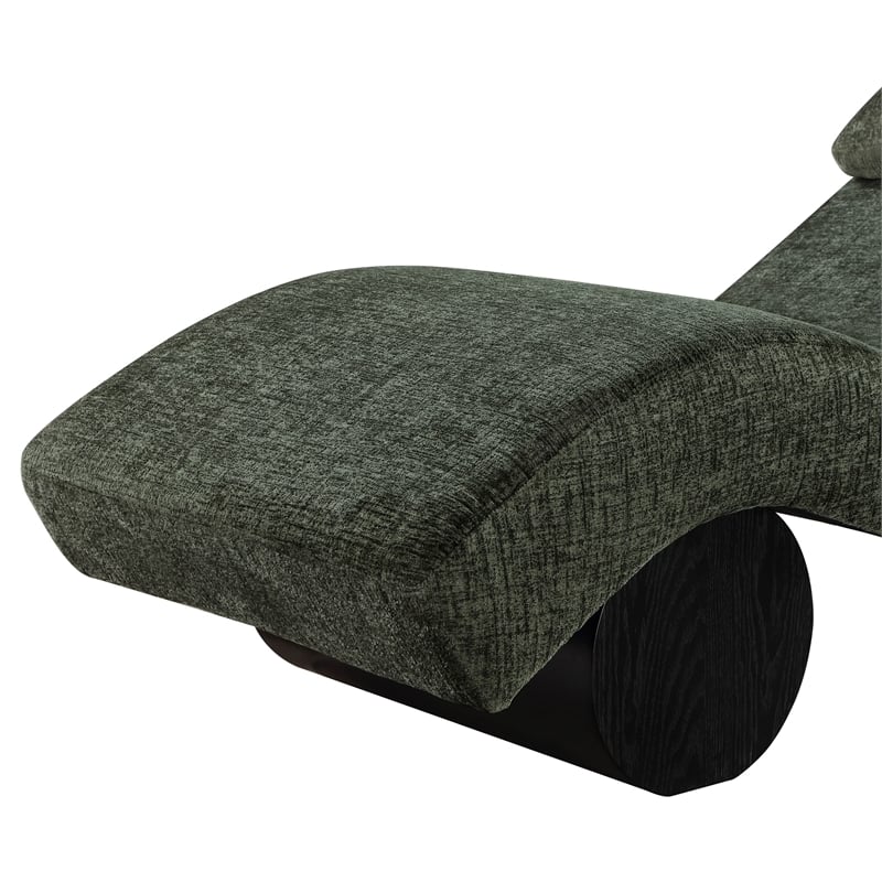 Meridian Furniture Marcella Green Polyester Chaise Lounge