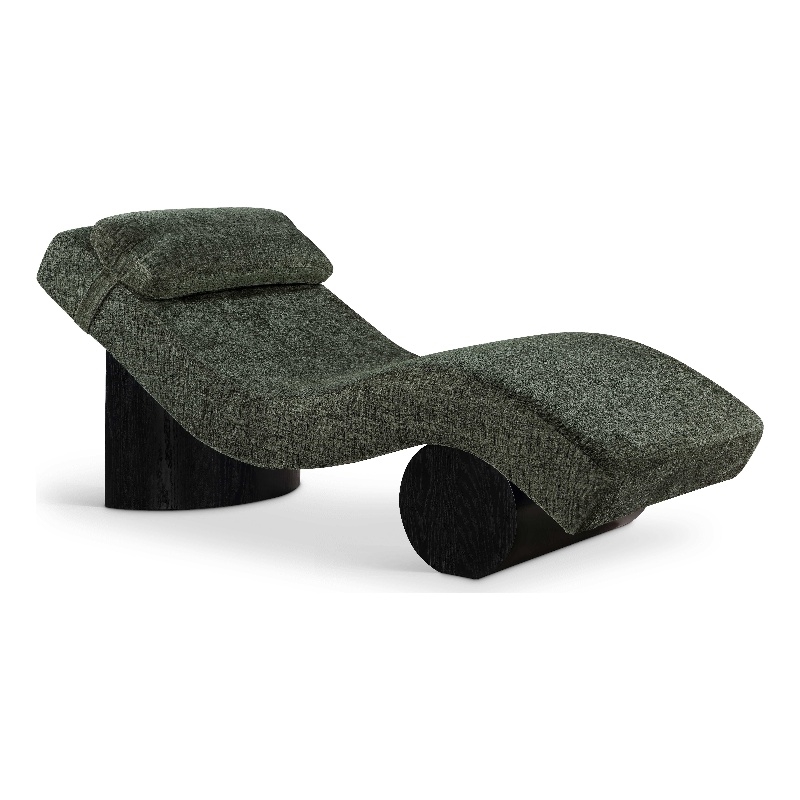 Meridian Furniture Marcella Green Polyester Chaise Lounge