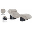 Meridian Furniture Marcella Grey Polyester Chaise Lounge