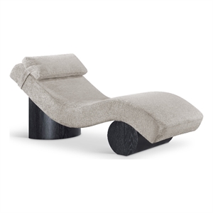 Meridian Furniture Marcella Grey Polyester Chaise Lounge