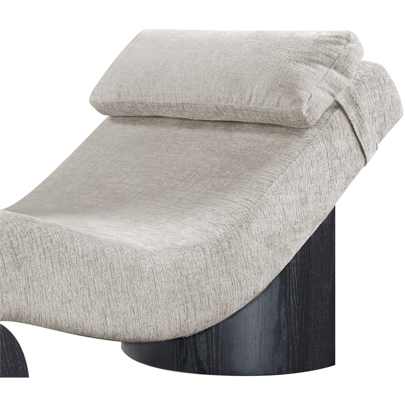 Meridian Furniture Marcella Grey Polyester Chaise Lounge