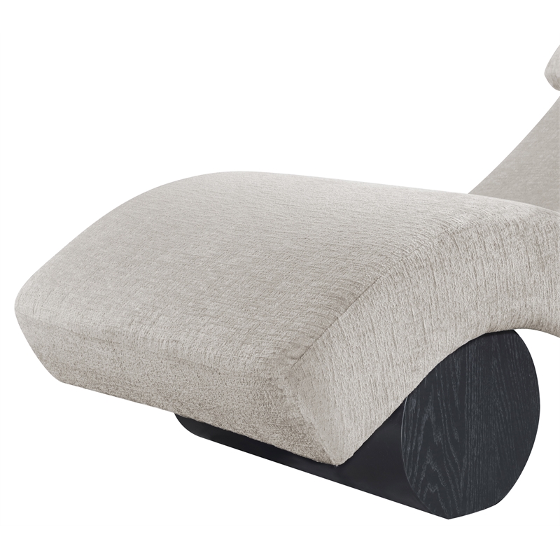 Meridian Furniture Marcella Grey Polyester Chaise Lounge