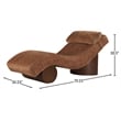 Meridian Furniture Marcella Cognac Polyester Chaise Lounge