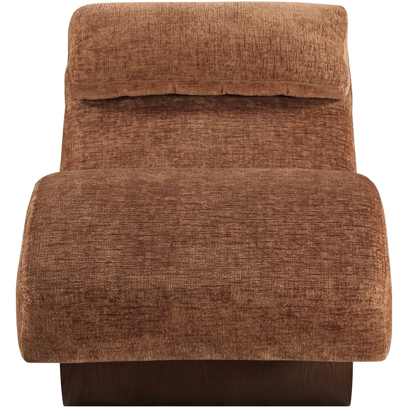 Meridian Furniture Marcella Cognac Polyester Chaise Lounge