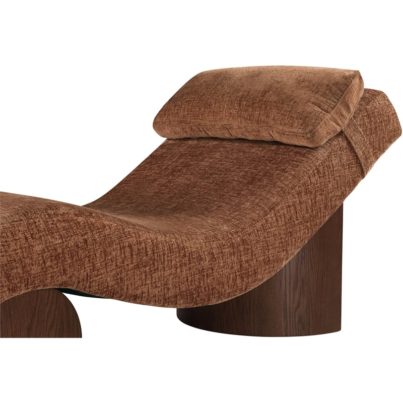 Meridian Furniture Marcella Cognac Polyester Chaise Lounge