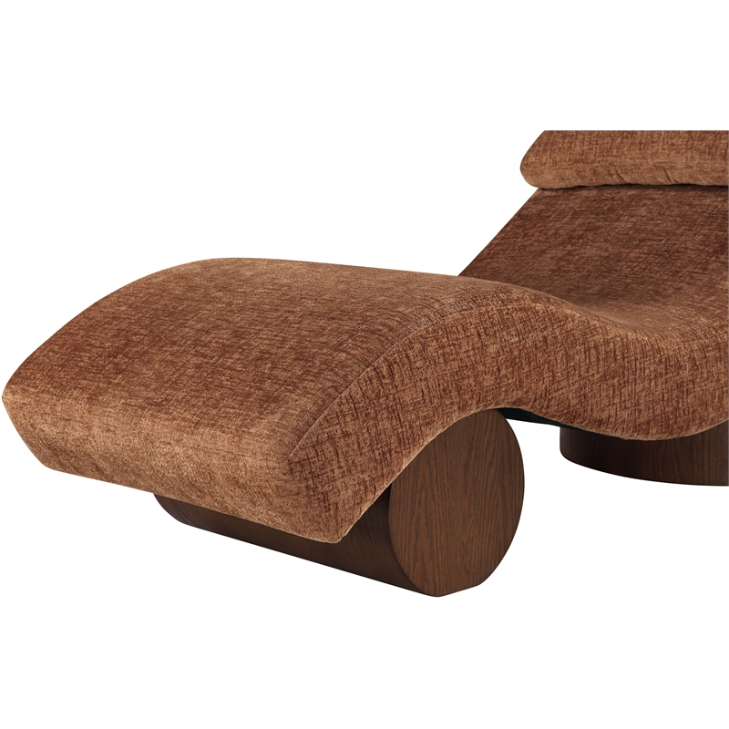 Meridian Furniture Marcella Cognac Polyester Chaise Lounge