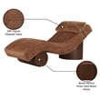 Meridian Furniture Marcella Cognac Polyester Chaise Lounge
