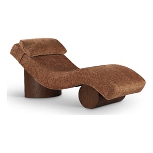 Meridian Furniture Marcella Cognac Polyester Chaise Lounge