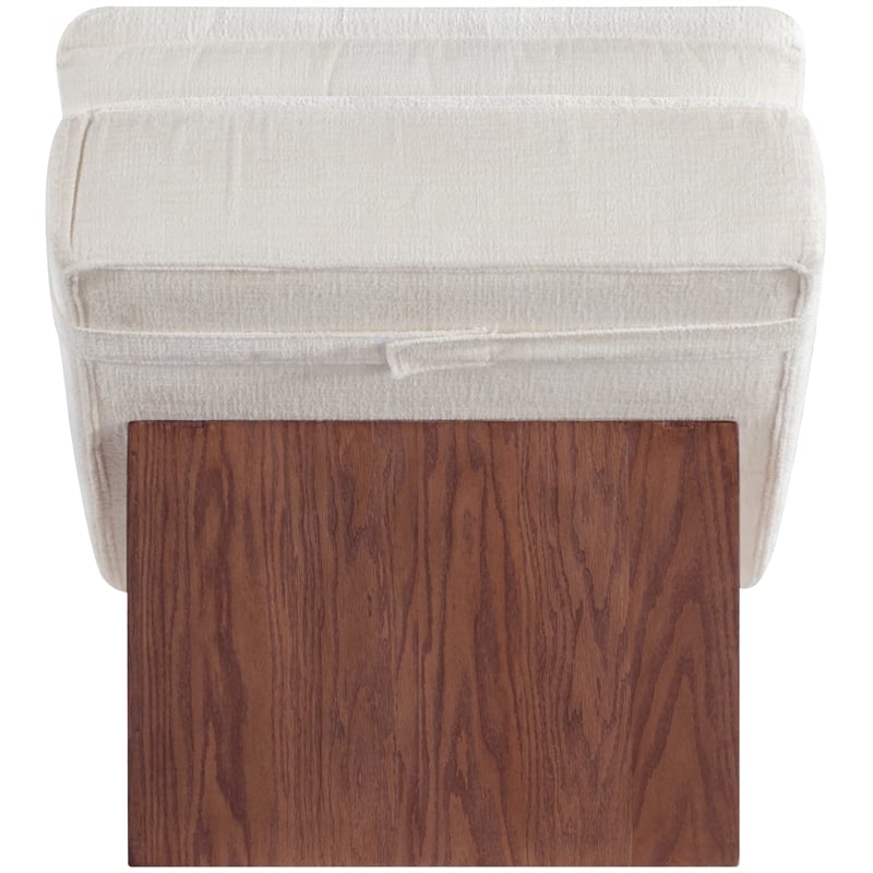 Meridian Furniture Marcella Cream Polyester Chaise Lounge