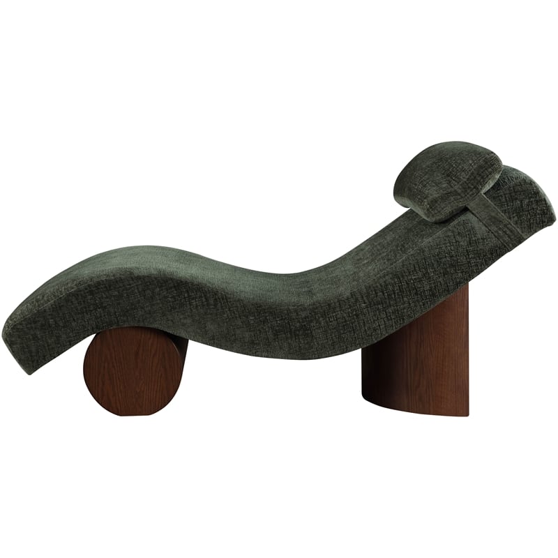 Meridian Furniture Marcella Green Polyester Chaise Lounge