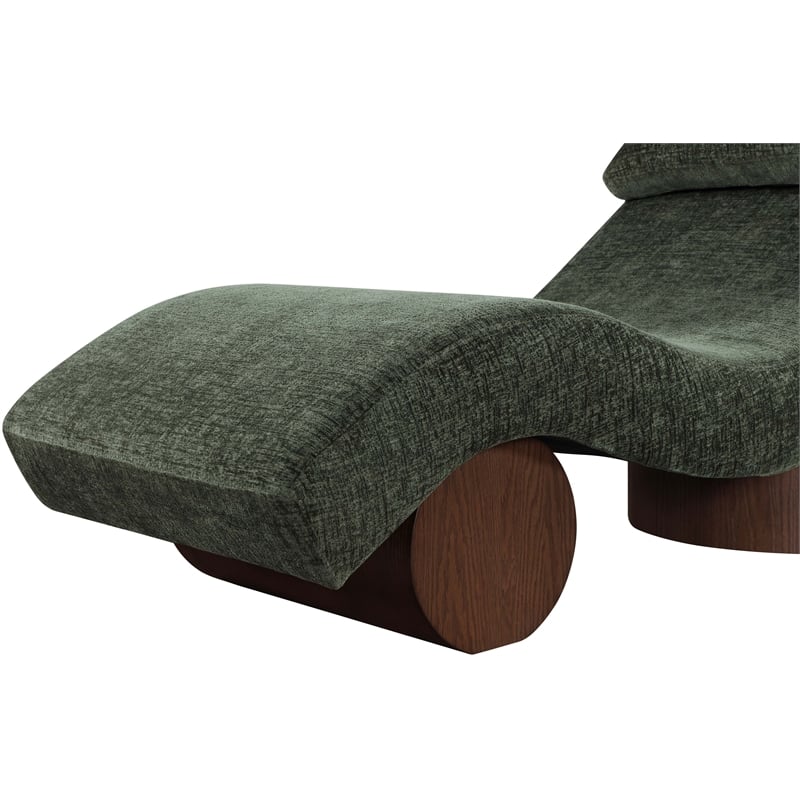 Meridian Furniture Marcella Green Polyester Chaise Lounge