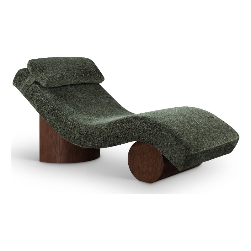 Meridian Furniture Marcella Green Polyester Chaise Lounge