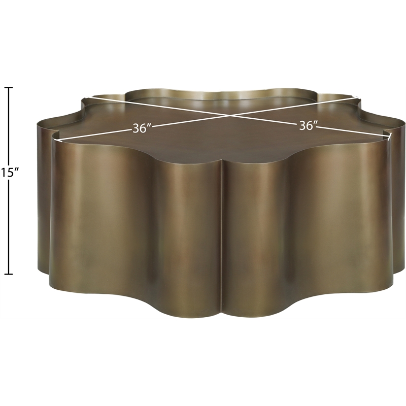 Meridian Furniture Eloise Brass Iron Coffee Table