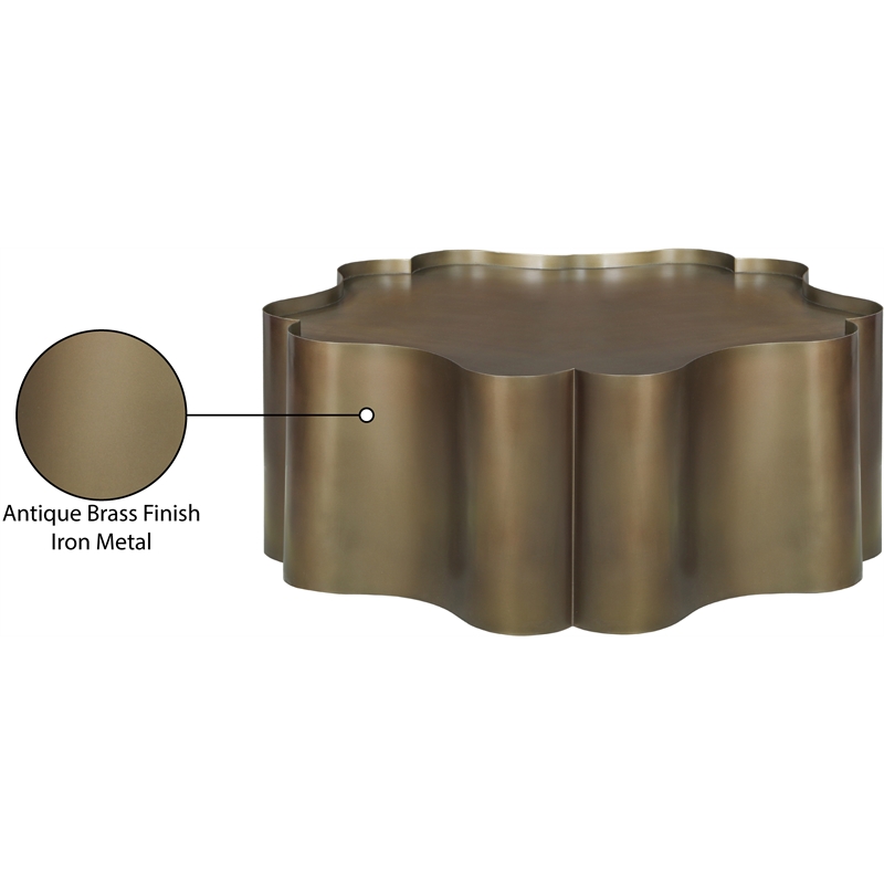 Meridian Furniture Eloise Brass Iron Coffee Table