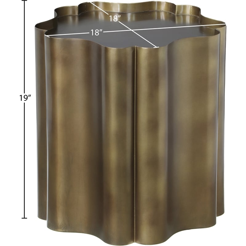 Meridian Furniture Eloise Brass Iron End Table