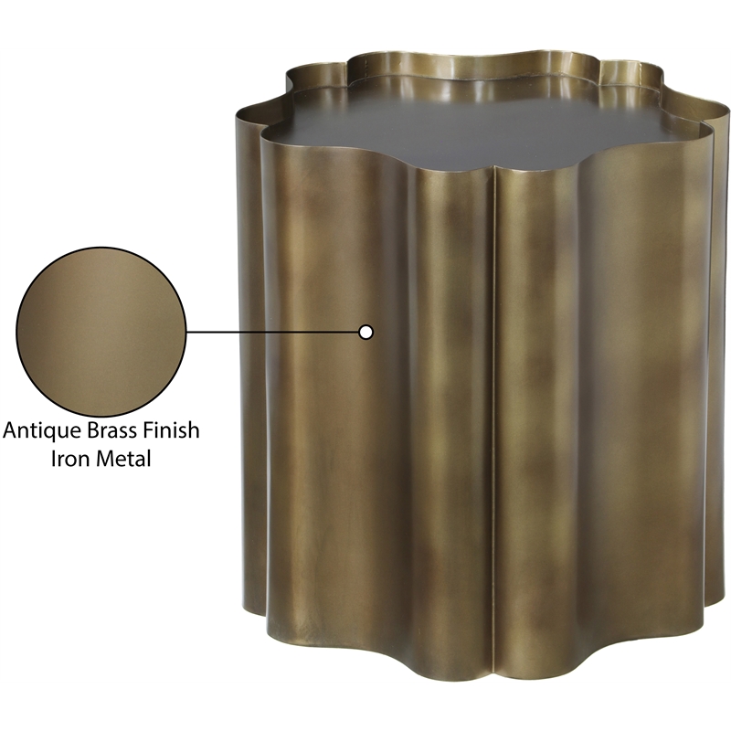 Meridian Furniture Eloise Brass Iron End Table