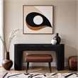 Meridian Furniture Astrid Black Rubberwood Oak Veneer Desk